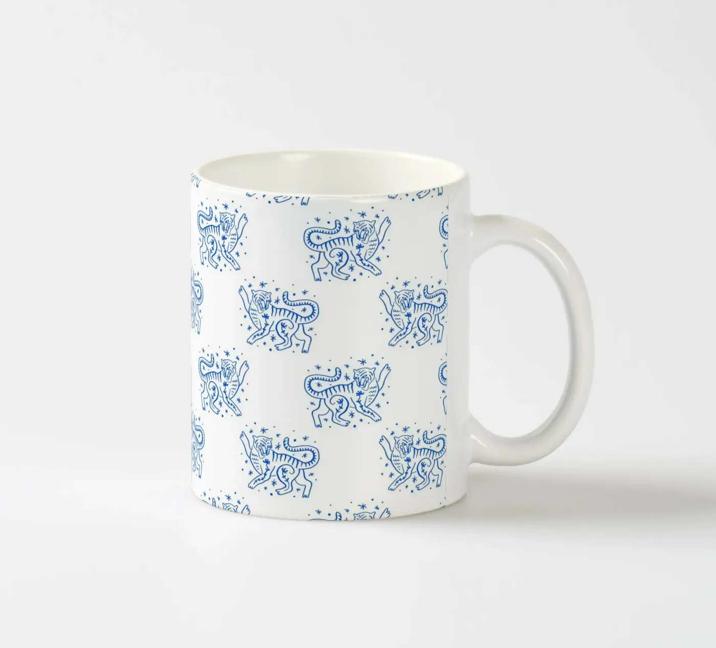 Tiger Pattern ceramic mug by treechild