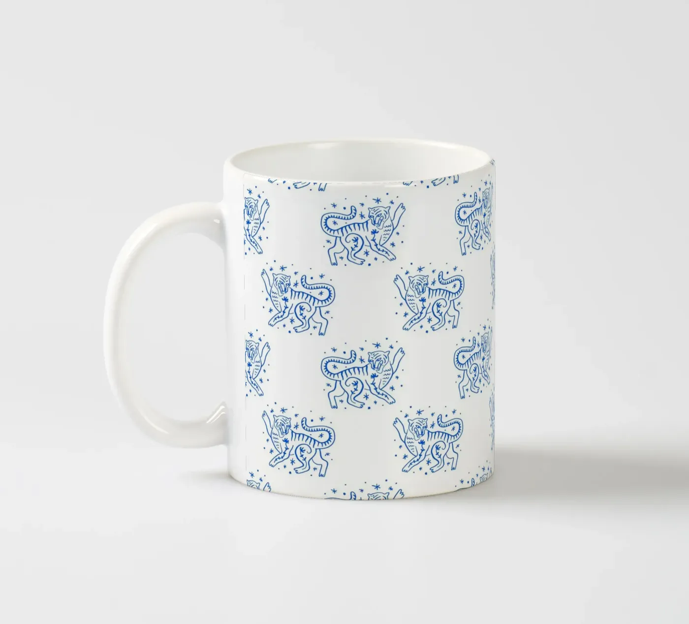 Tiger Pattern ceramic mug by treechild