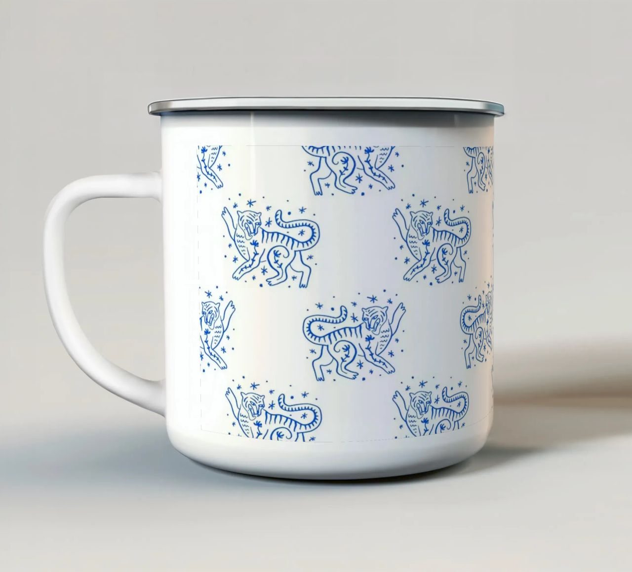 Tiger Pattern tazza in smalto da treechild