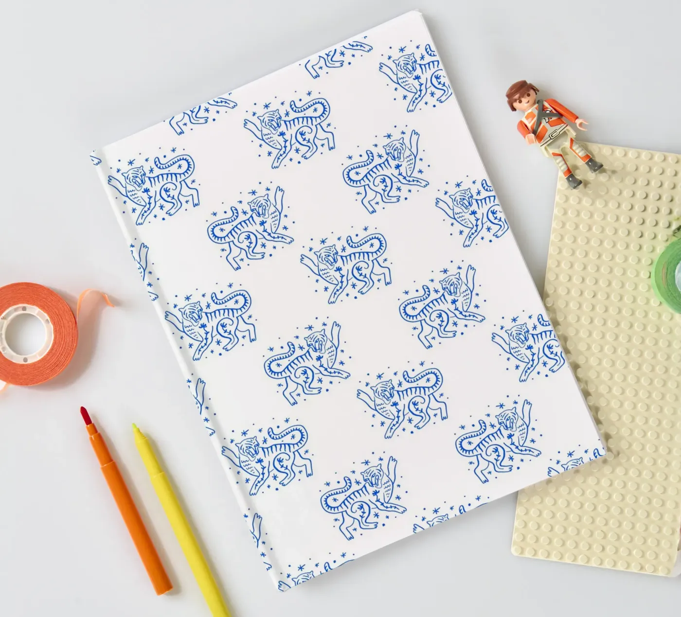 Tiger Pattern notebook by treechild