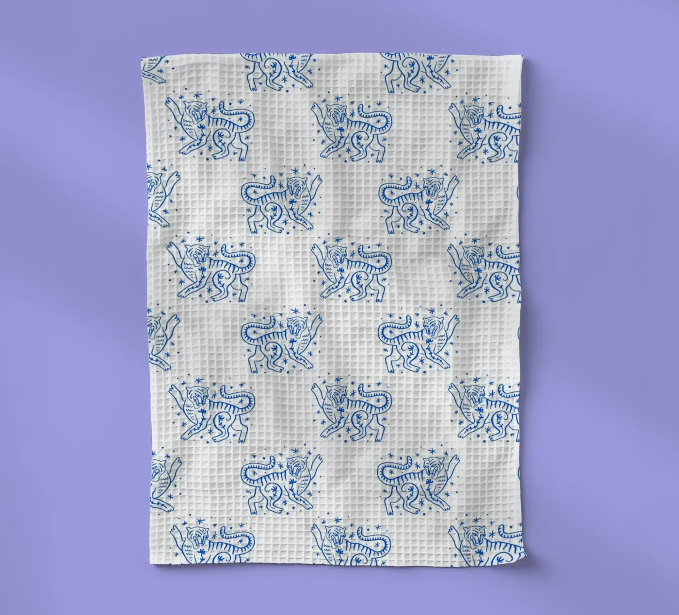 Tiger Pattern tea towel by treechild