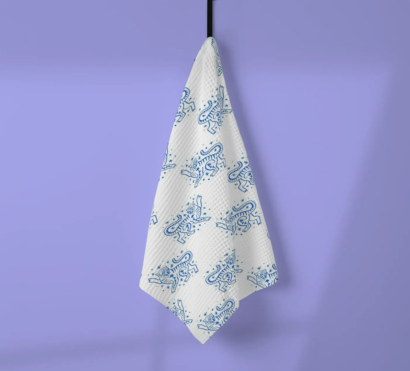Tiger Pattern tea towel by treechild