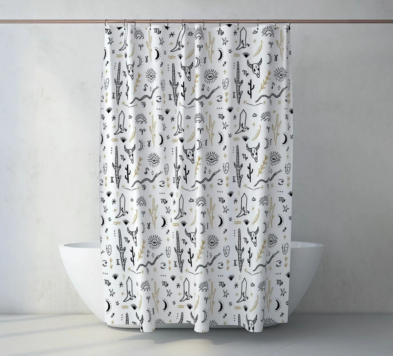 Zodiac Signs Pattern tenda da doccia da treechild