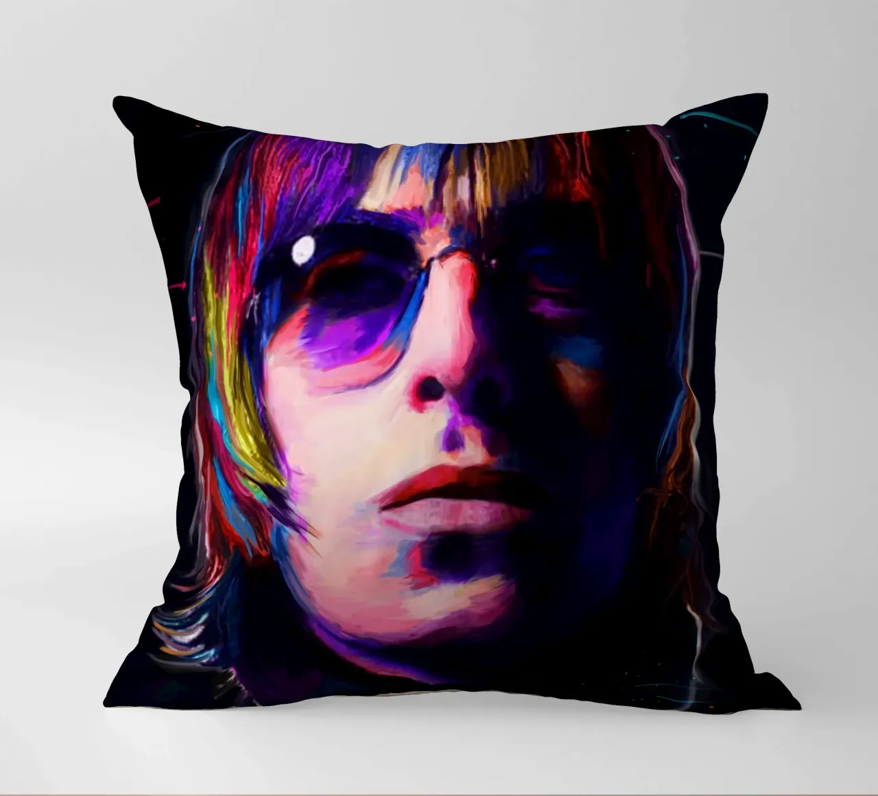Liam Gallagher arte pop colorata cuscino da Hantamrata