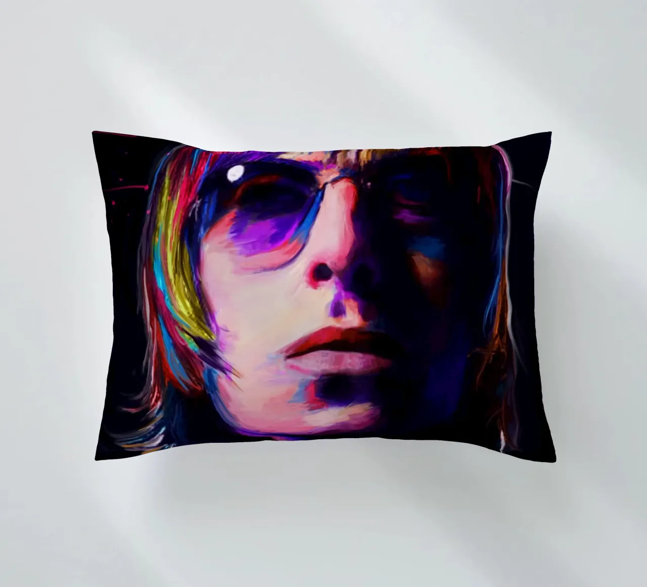 Liam Gallagher arte pop colorata cuscino da Hantamrata