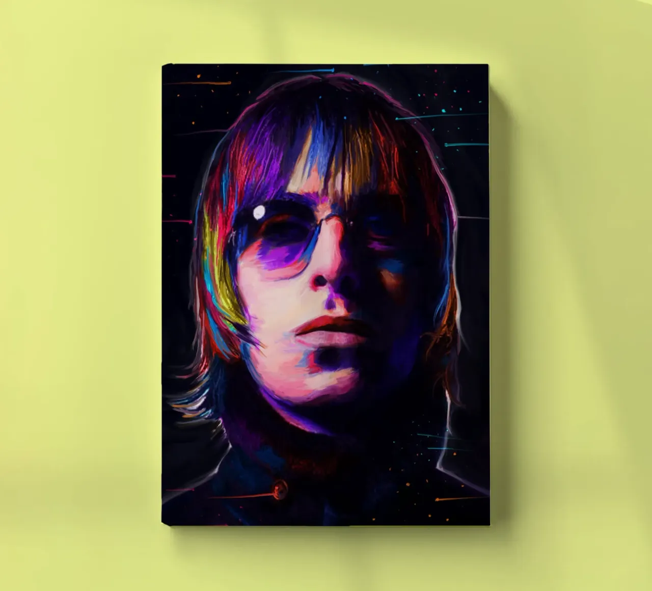 Liam Gallagher colorful pop art notebook by Hantamrata