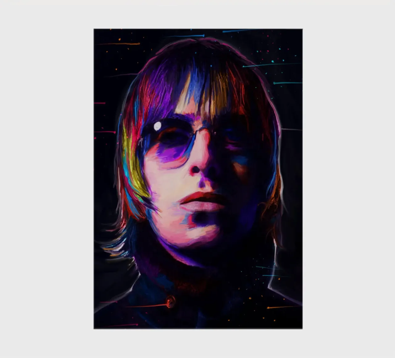 Liam Gallagher colorful pop art notebook by Hantamrata