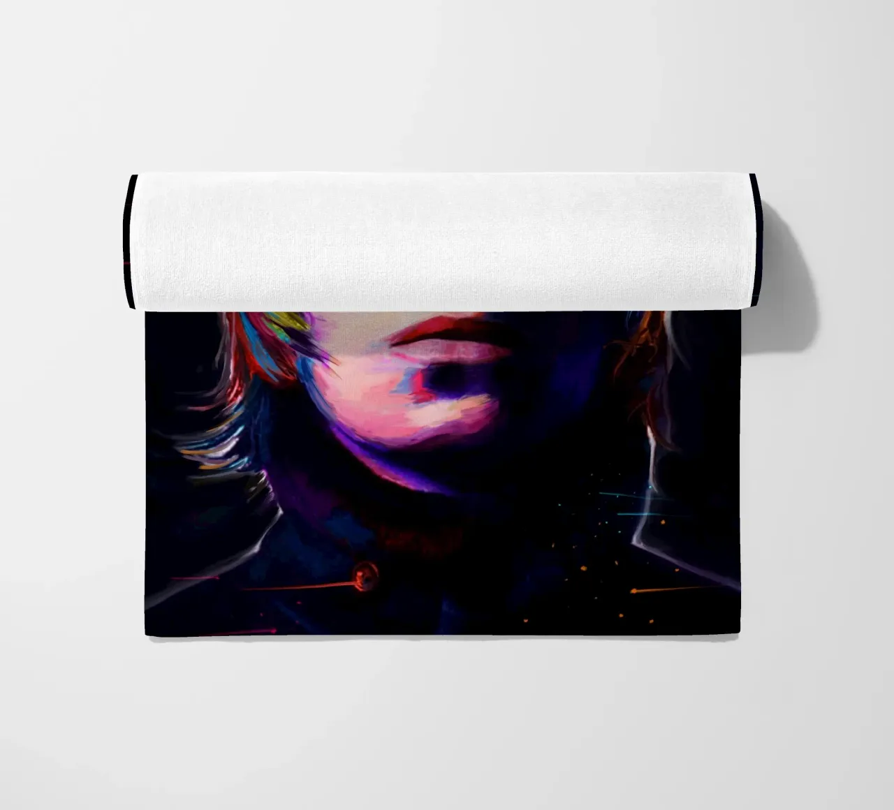 Liam Gallagher arte pop colorata telo mare da Hantamrata