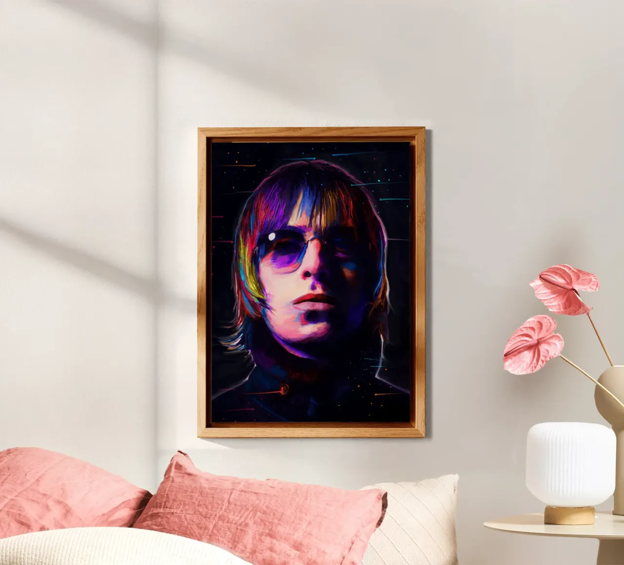 Liam Gallagher colorful pop art forex plate by Hantamrata