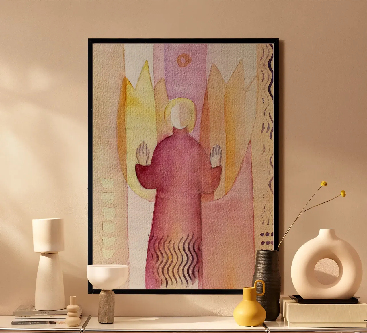 Engel des Segnens poster con telaio in plastica da Engelbilder