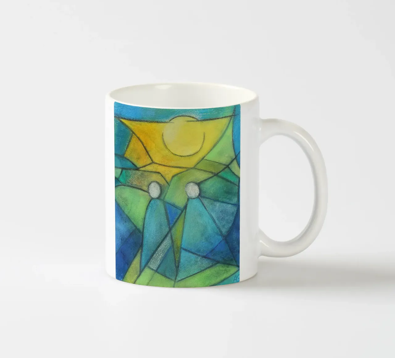Zwei Engel tazza in ceramica da Engelbilder