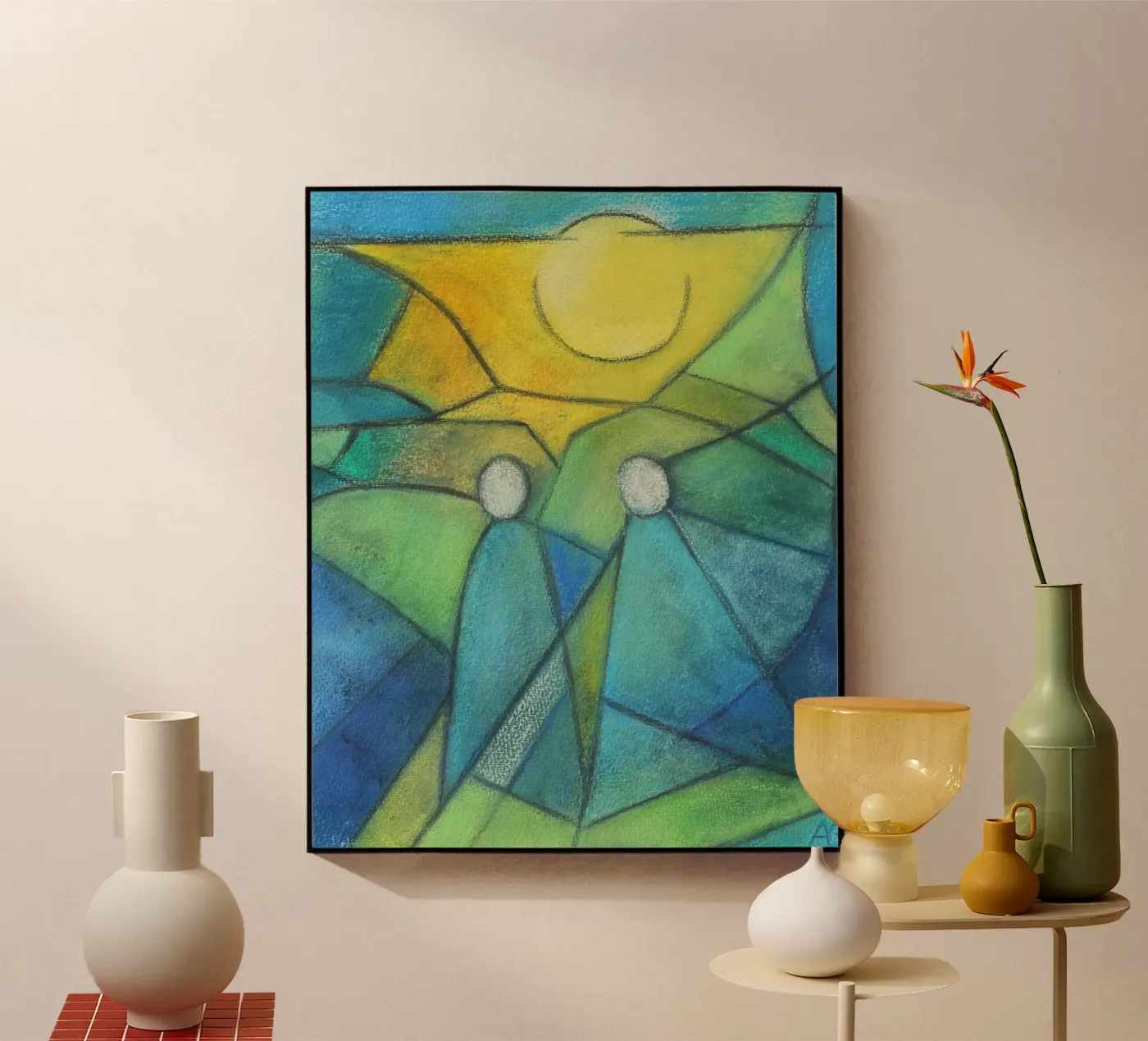 Zwei Engel acrylic glass by Engelbilder