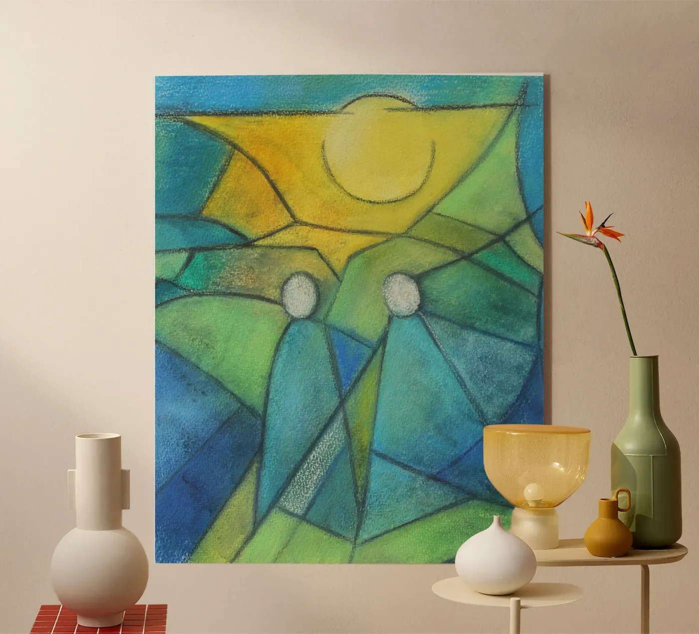 Zwei Engel acrylic glass by Engelbilder