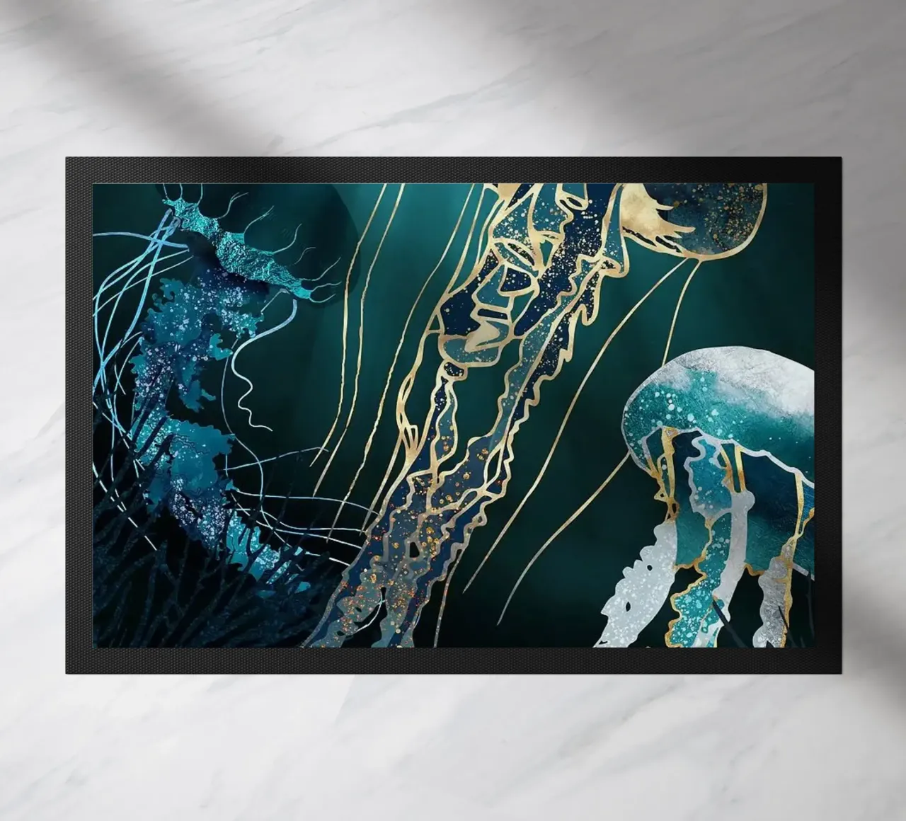 Medusa astratta di giada zerbino da Margaret Marie Ostrout