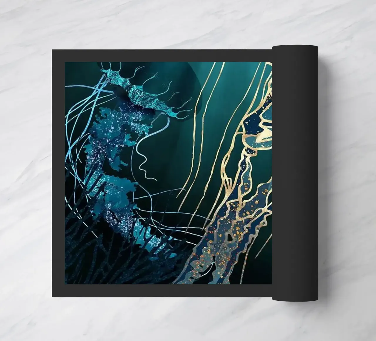 Medusa astratta di giada zerbino da Margaret Marie Ostrout
