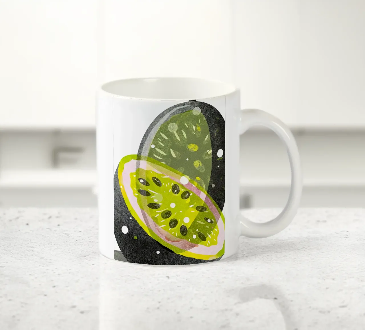 Kiwi tazza in ceramica da Point and Art