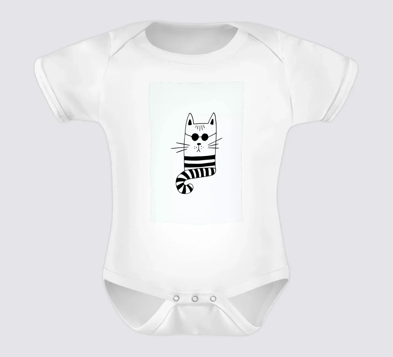 Cool Cat body neonato maniche corte da Little Flourishes