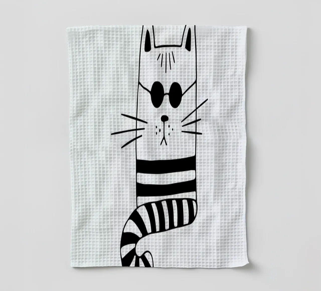Cool Cat canovaccio da cucina da Little Flourishes