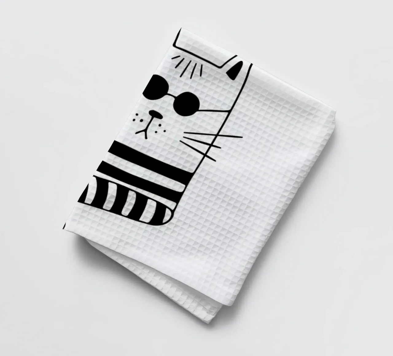 Cool Cat canovaccio da cucina da Little Flourishes