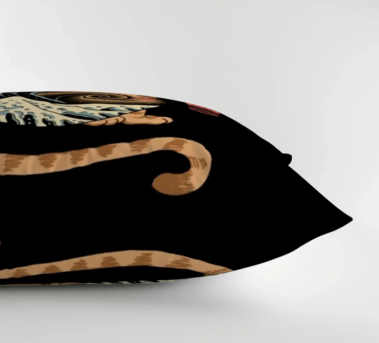 Neko Cat Fish Wave cuscino da Michel Studio