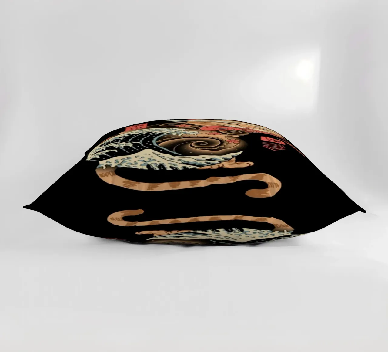 Neko Cat Fish Wave cuscino da Michel Studio