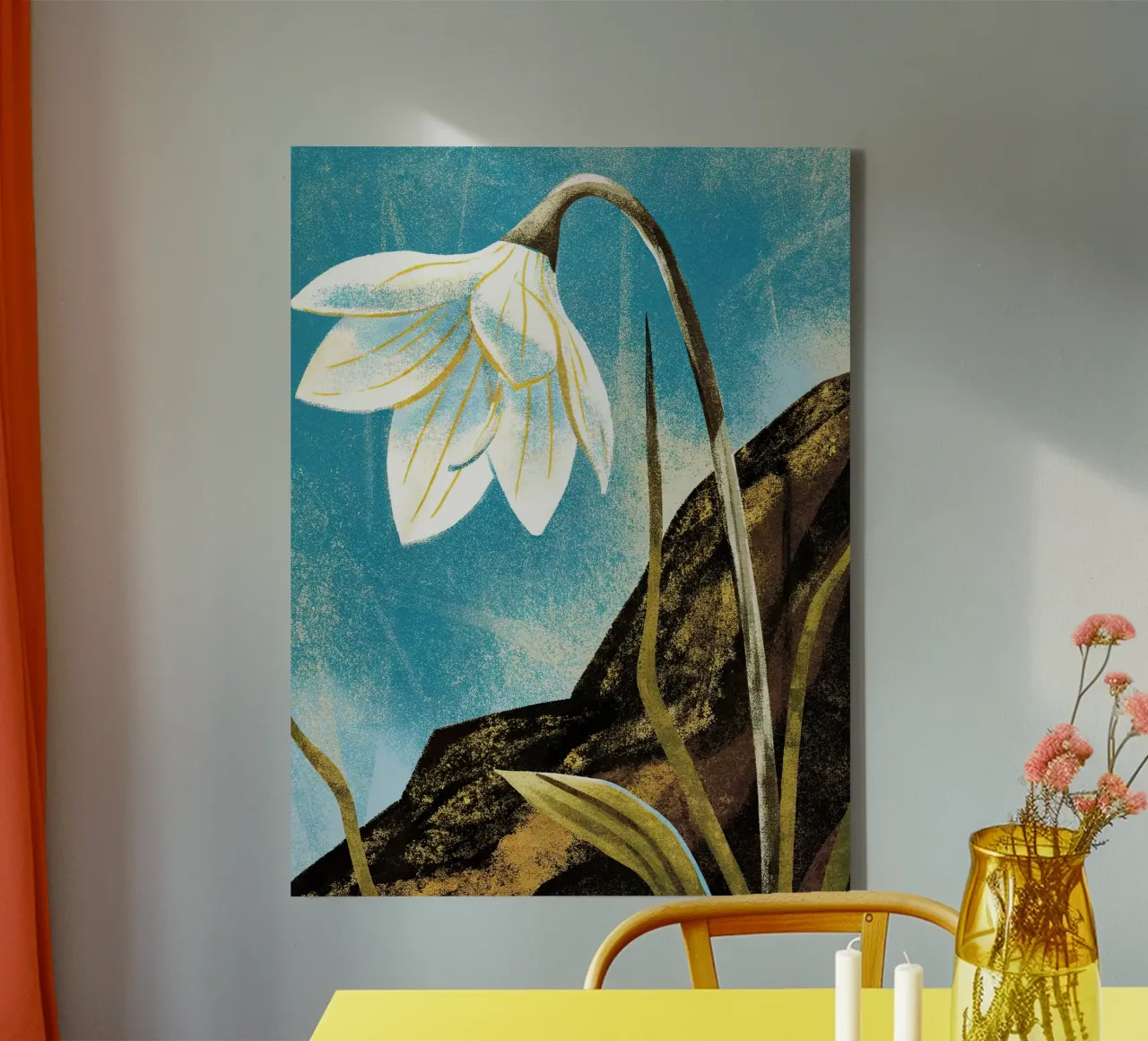 the sad flower canvas by 🎨 Point and Art