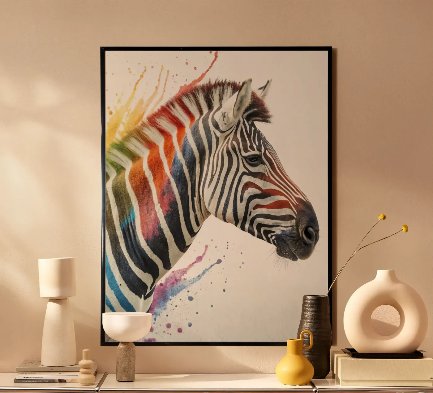 De zebra poster van 🎁 NOBELART