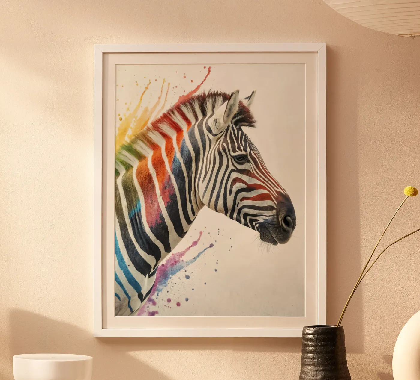 De zebra poster van 🎁 NOBELART