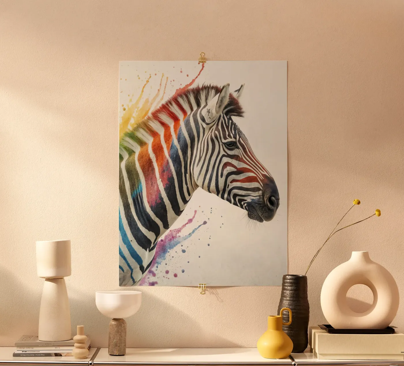 De zebra poster van 🎁 NOBELART