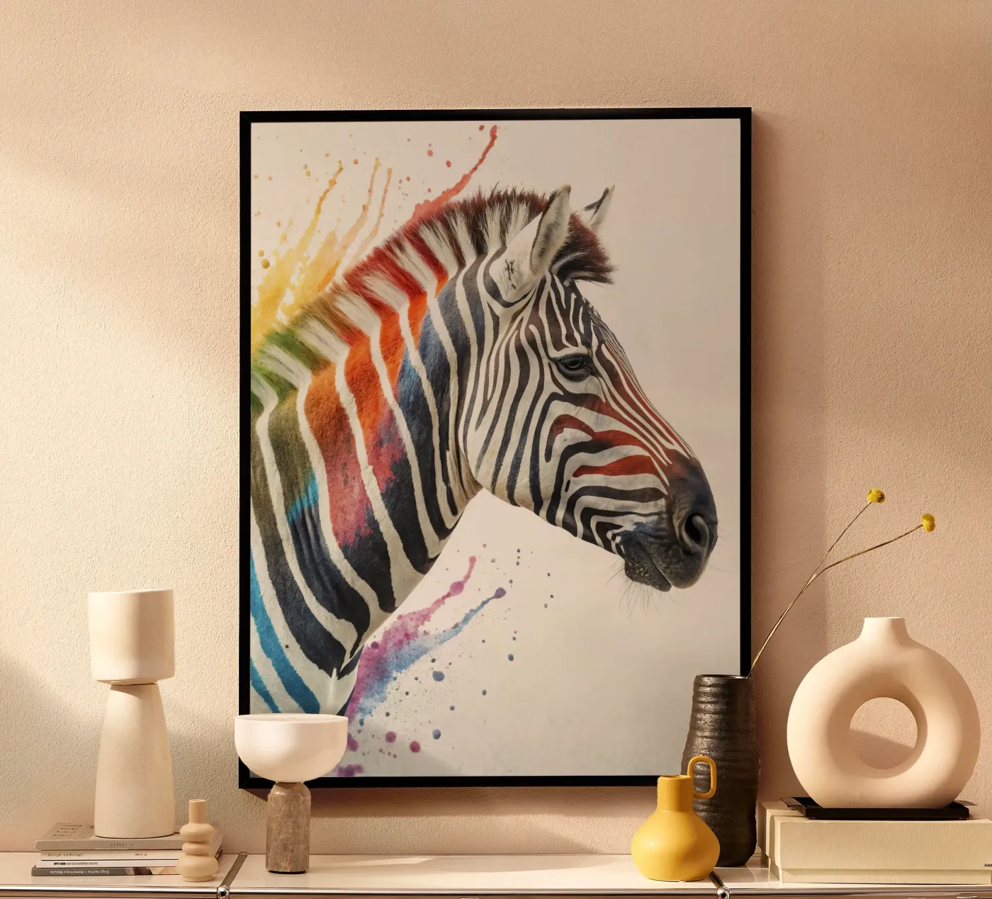 De zebra poster van 🎁 NOBELART