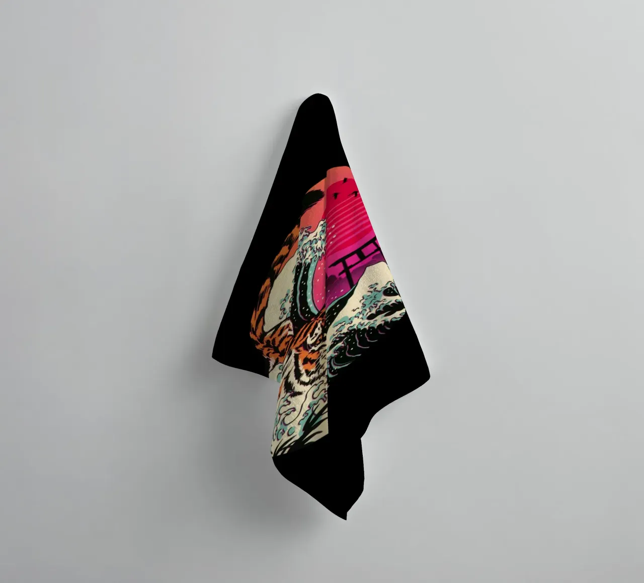 Bike Tiger Wave towel by Michel Studio