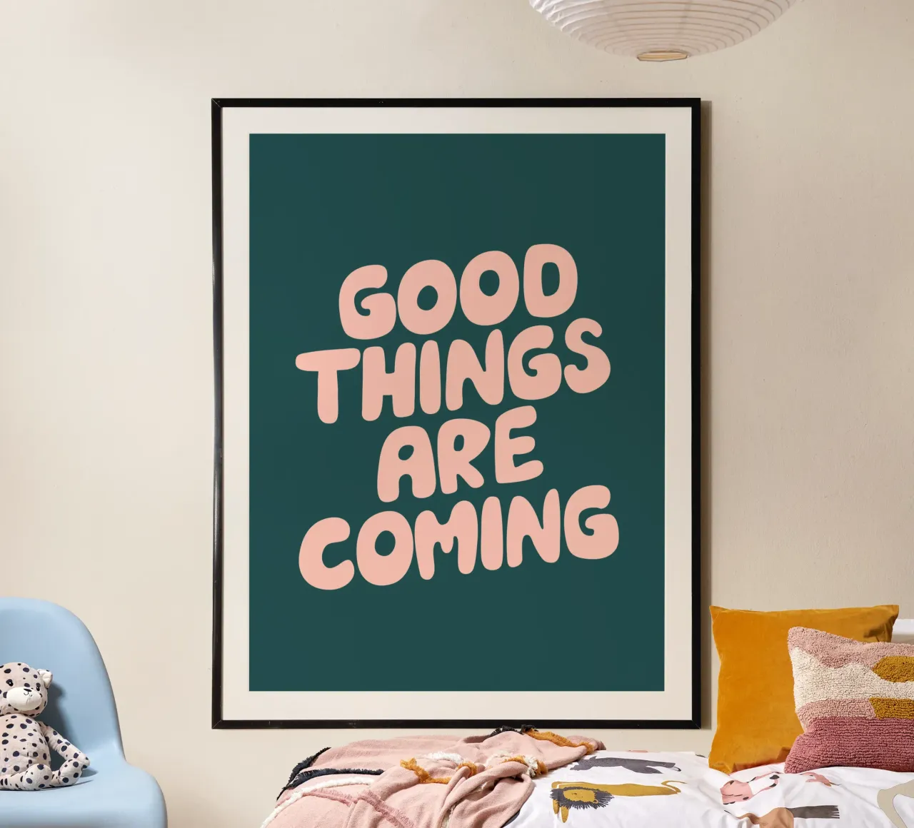 Good Things are Coming Optimistic Typography Print Verde hahnemühle de THE MOTIVATED TYPE
