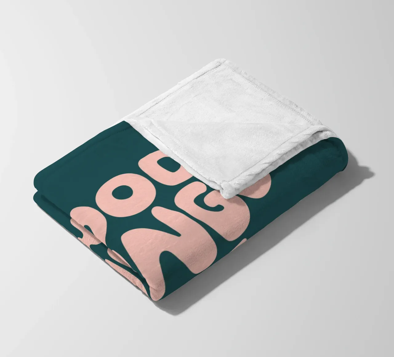 Good Things are Coming Optimistic Typography Print Green fleece blanket by THE MOTIVATED TYPE