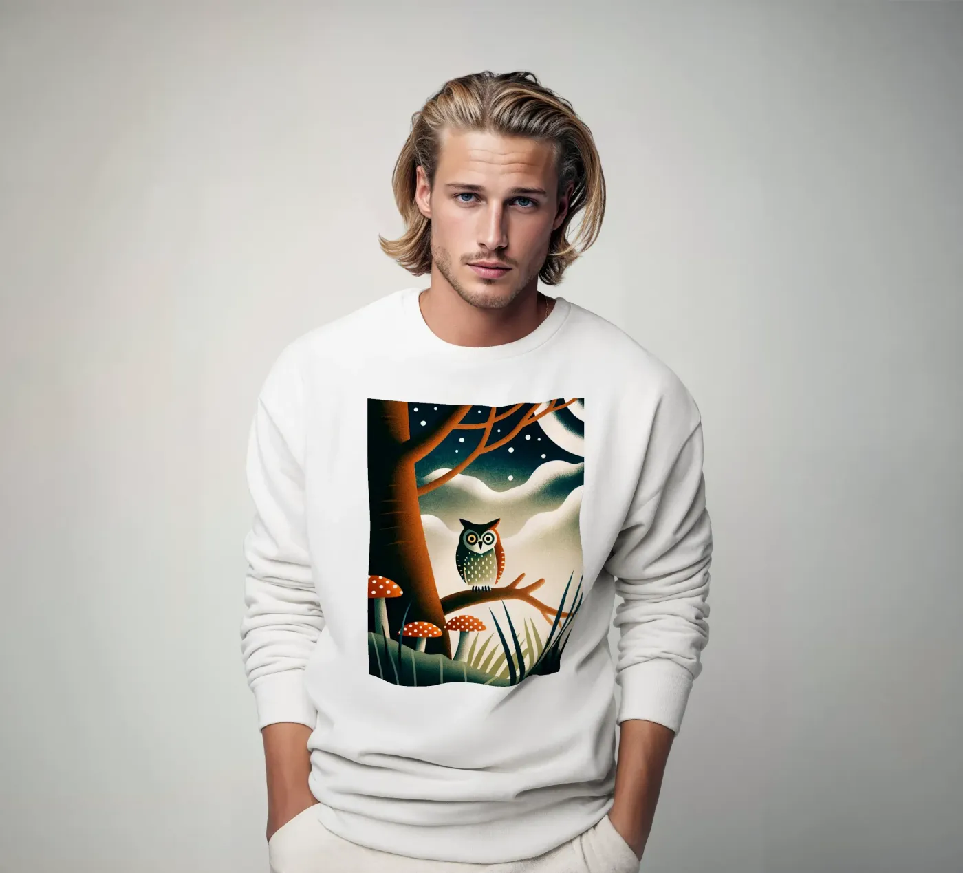 die Eule Sweatshirt von 🐹 BABY ART PRINTS