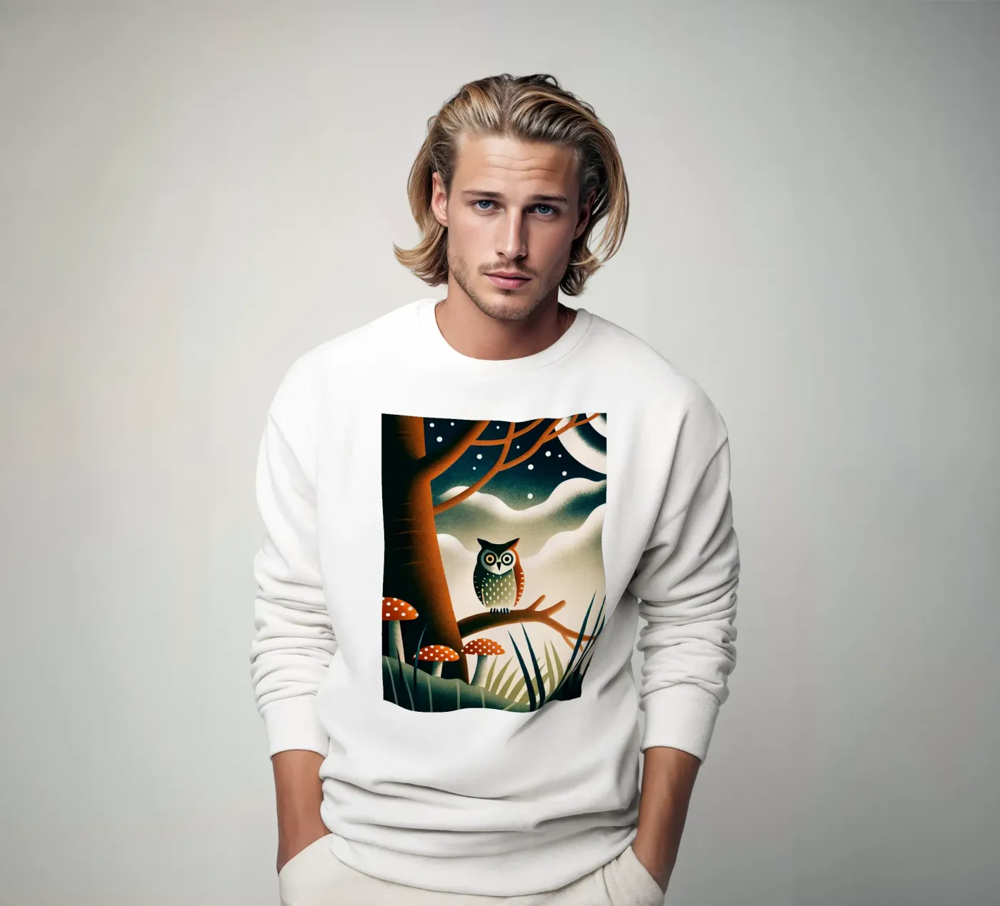die Eule Sweatshirt von 🐹 BABY ART PRINTS