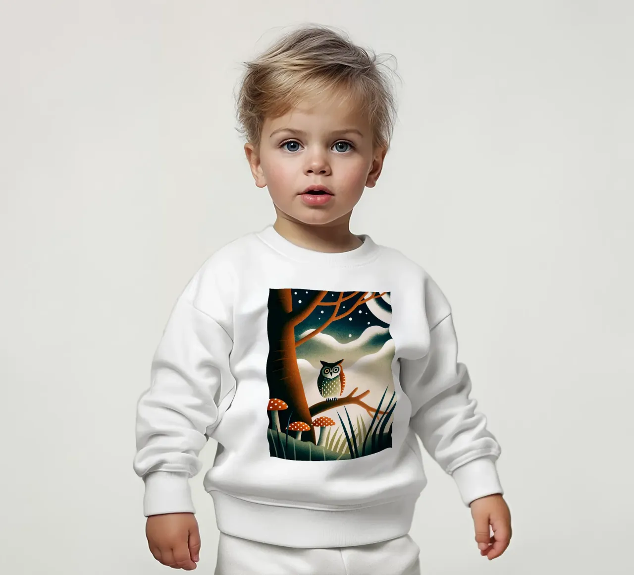 il gufo felpa neonato da BABY ART PRINTS