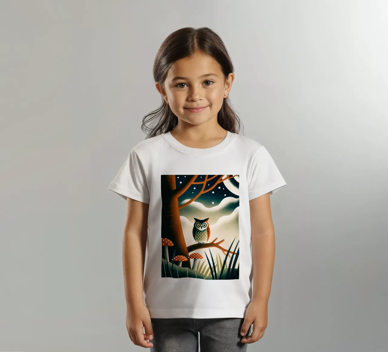 die Eule Kinder T-Shirt von 🐹 BABY ART PRINTS
