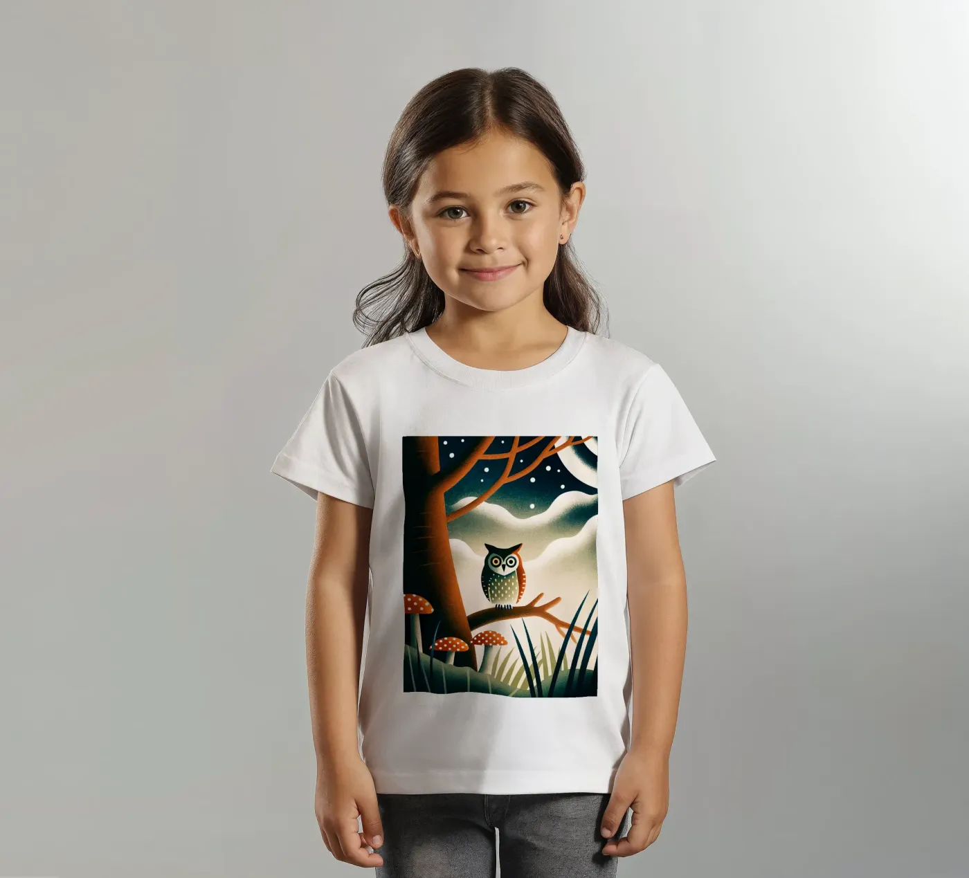 the owl Kinder T-Shirt von 🐹 BABY ART PRINTS