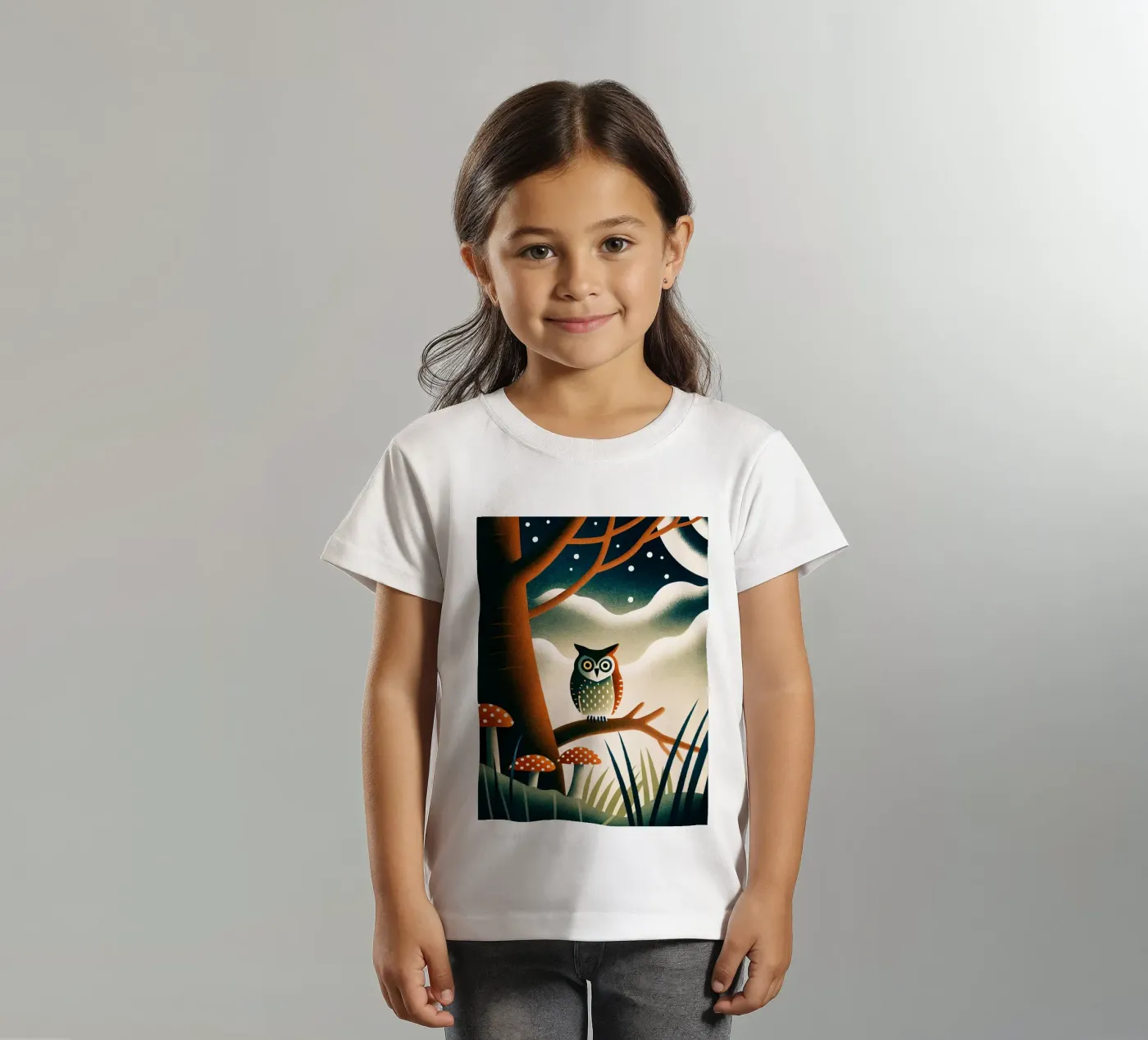 the owl Kinder T-Shirt von 🐹 BABY ART PRINTS