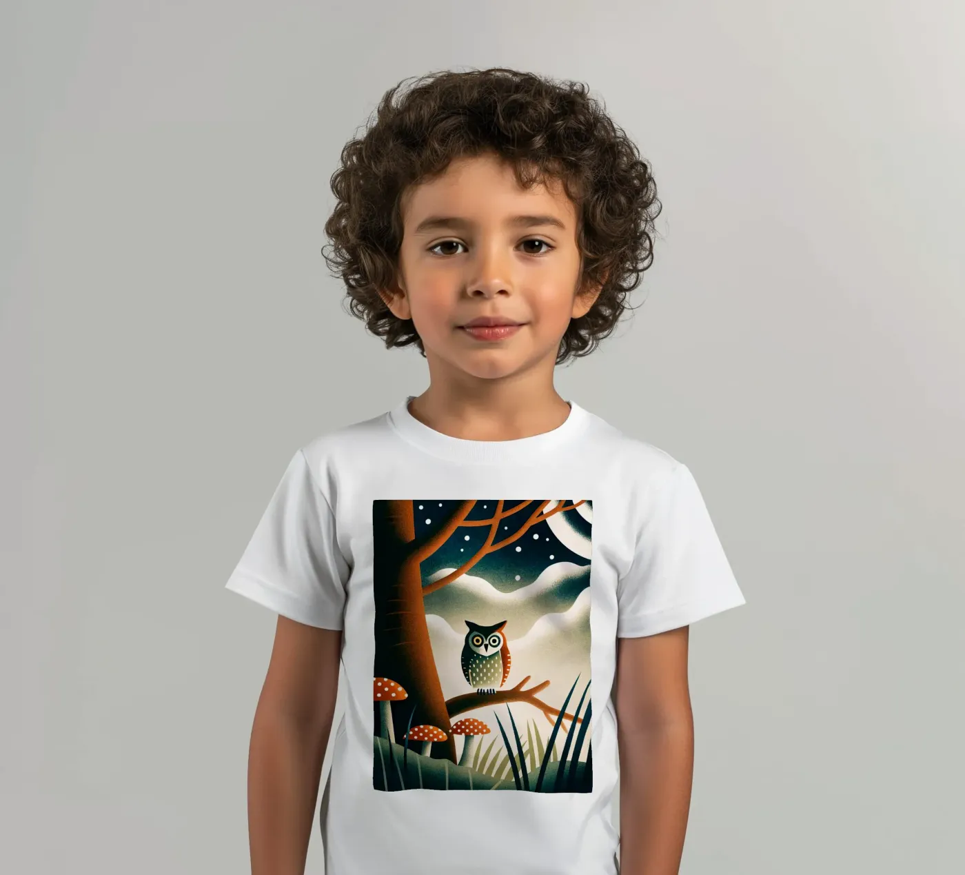 the owl Kinder T-Shirt von 🐹 BABY ART PRINTS