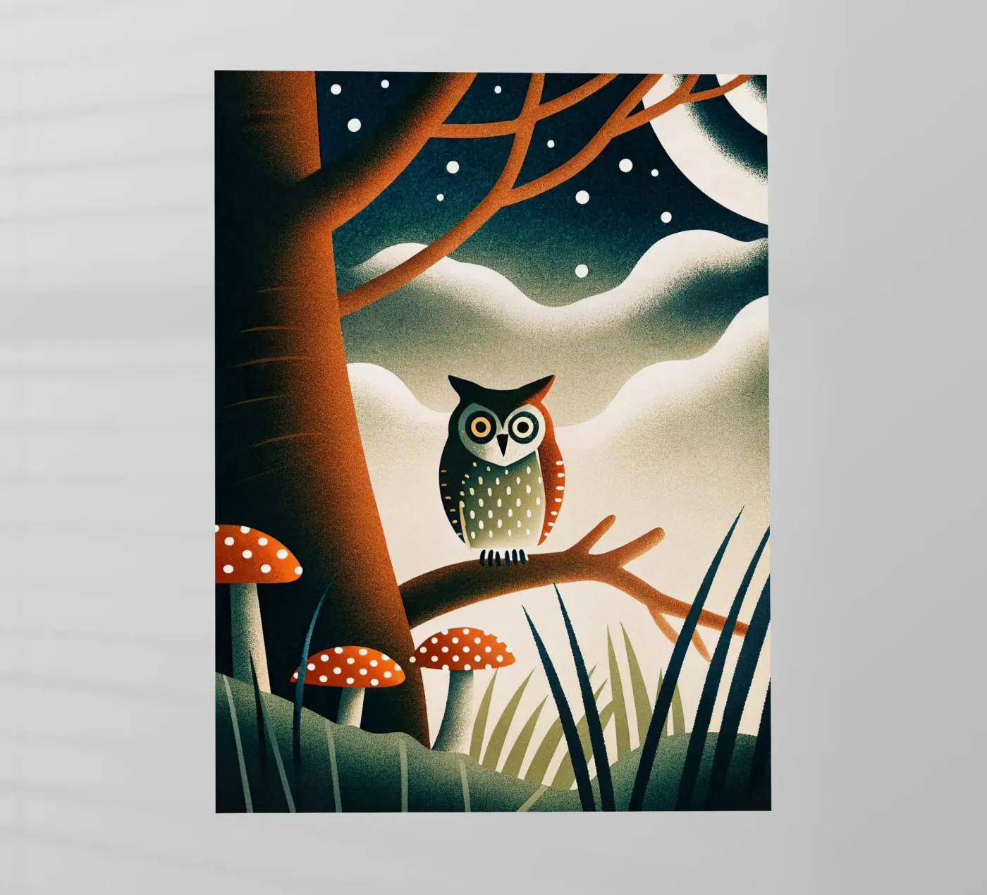 the owl pellicola backlit da 🐹 BABY ART PRINTS