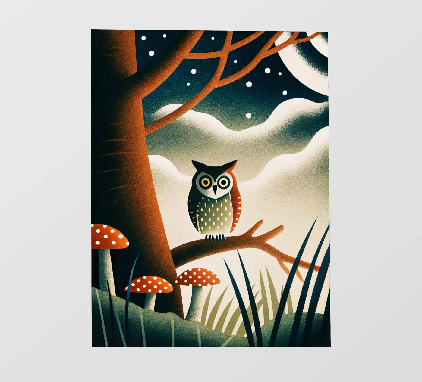 de uil backlit folie van 🐹 BABY ART PRINTS