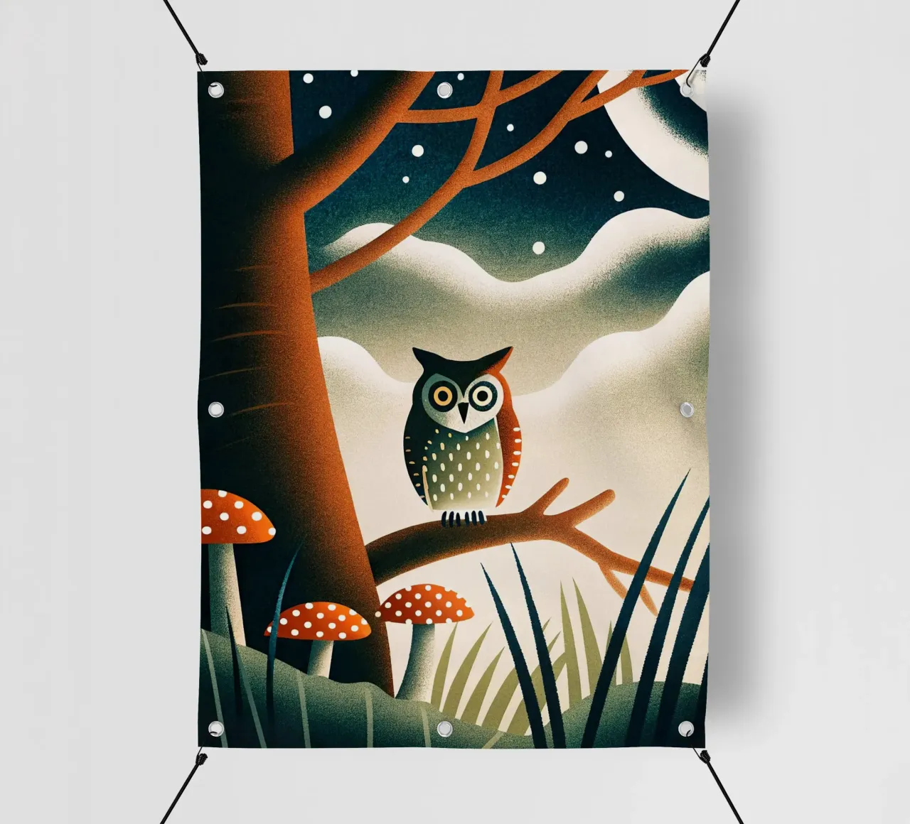 il gufo telo in pvc da BABY ART PRINTS