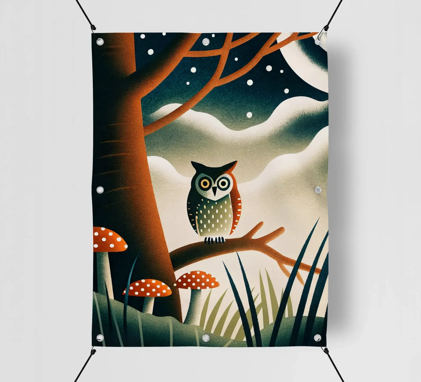 de uil pvc-zeil van 🐹 BABY ART PRINTS