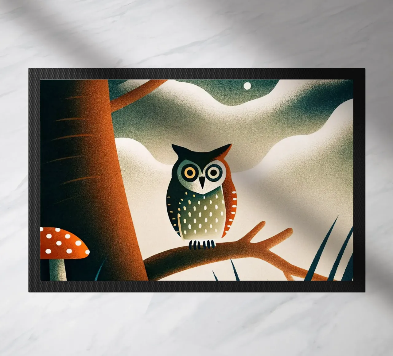 il gufo zerbino da BABY ART PRINTS
