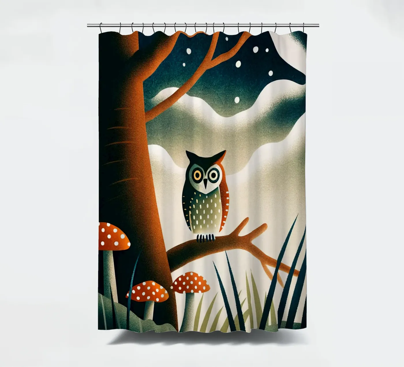 the owl Duschvorhang von 🐹 BABY ART PRINTS