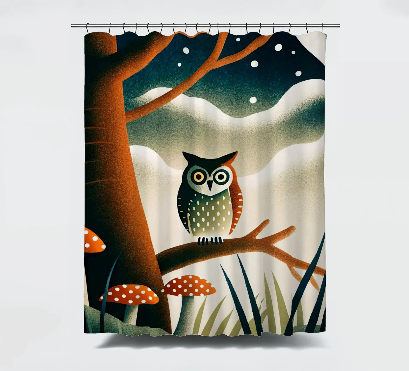 the owl Duschvorhang von 🐹 BABY ART PRINTS