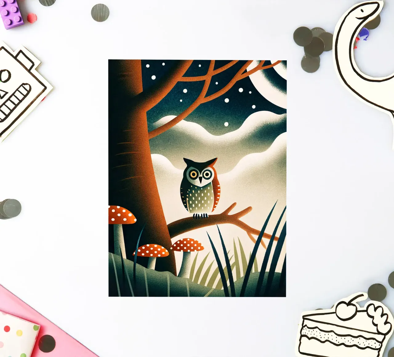 die Eule Sticker von 🐹 BABY ART PRINTS