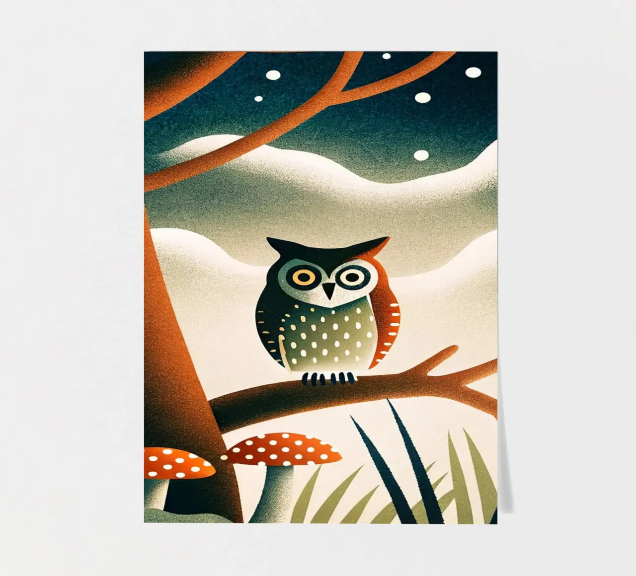 die Eule Stickerbogen von 🐹 BABY ART PRINTS