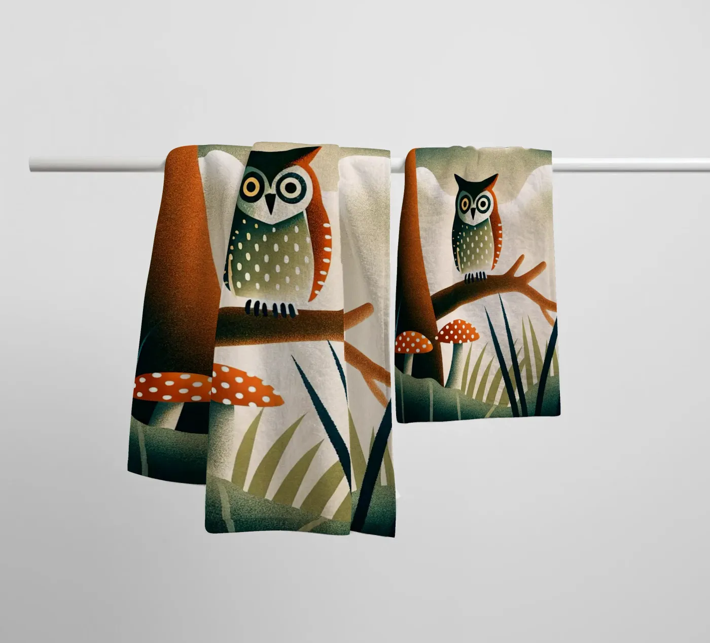 the owl Handtuch von 🐹 BABY ART PRINTS